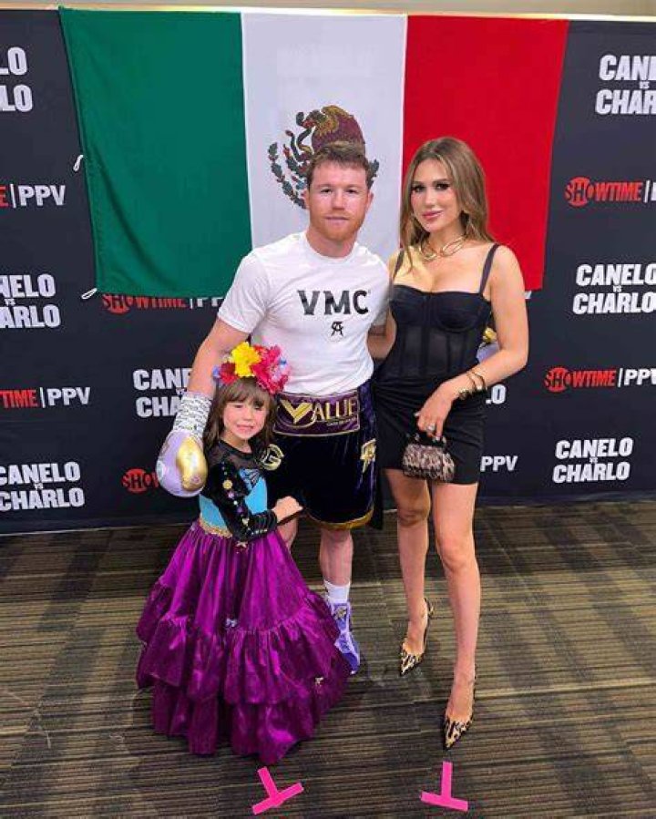 Canelo lvarez and Fernanda Gomez arrive at Canelo lvarez’s afterparty